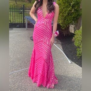 Jovani prom dress 59762 size 2 hot pink